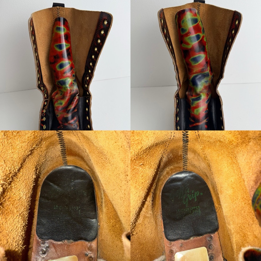 Vintage Getta Grip Dr. Martens MIE Thermal Rainbow Hot Spot Acid Boots UK 5 - Picture 10 of 16